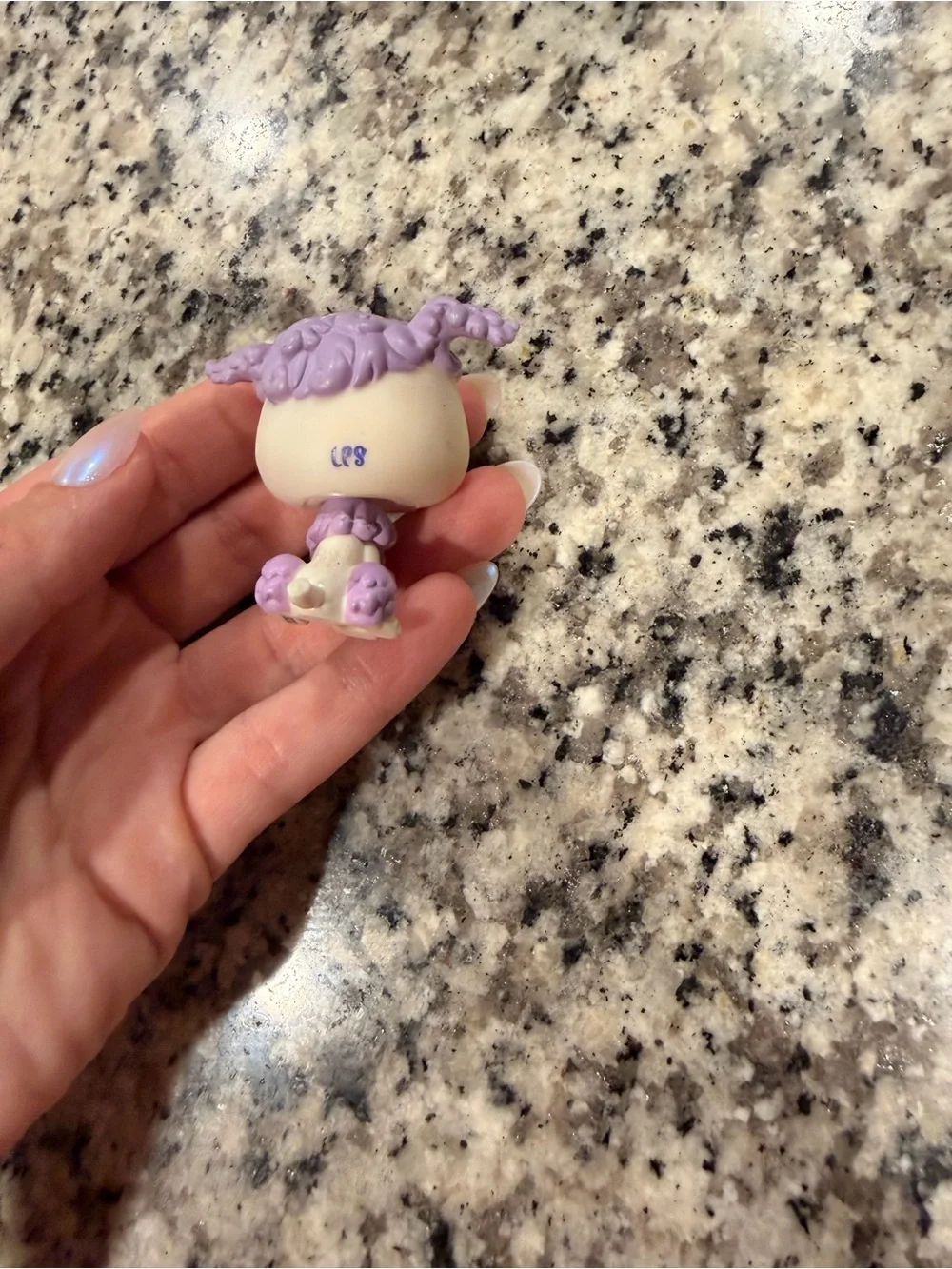 Littlest Pet Shop Purple & Cream Lamb Figure